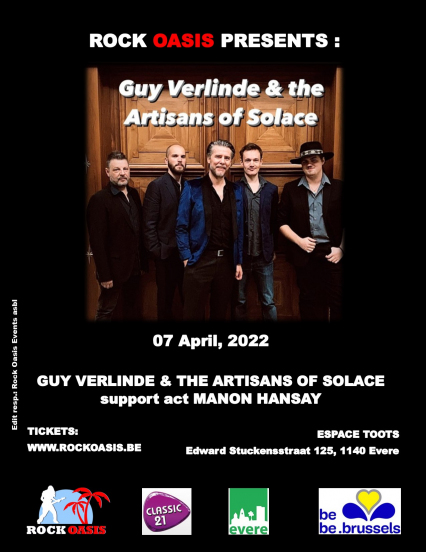 GUY VERLINDE & THE ARTISANS OF SOLACE + support act MANON HANSAY
